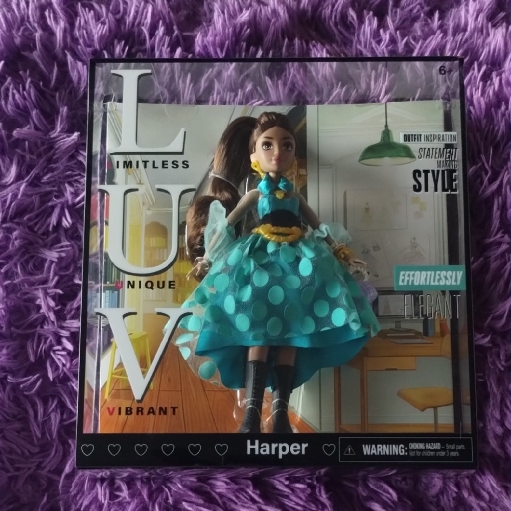 Harper Fashion Doll with Blue Dress